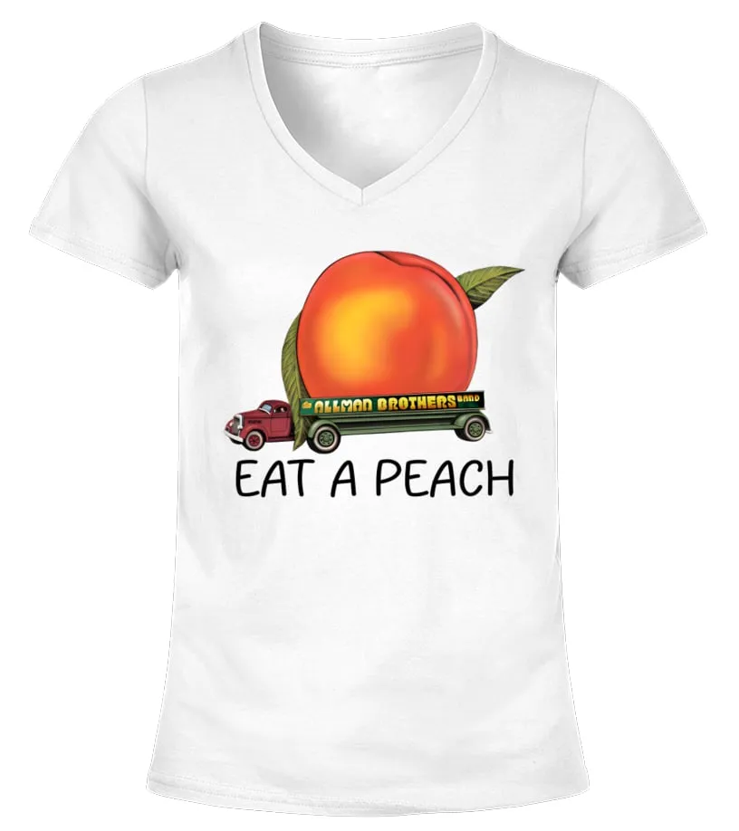 THE ALLMAN BROTHERS BAND  EAT A PEACH CAMISETA CUELLO PICO MUJER
