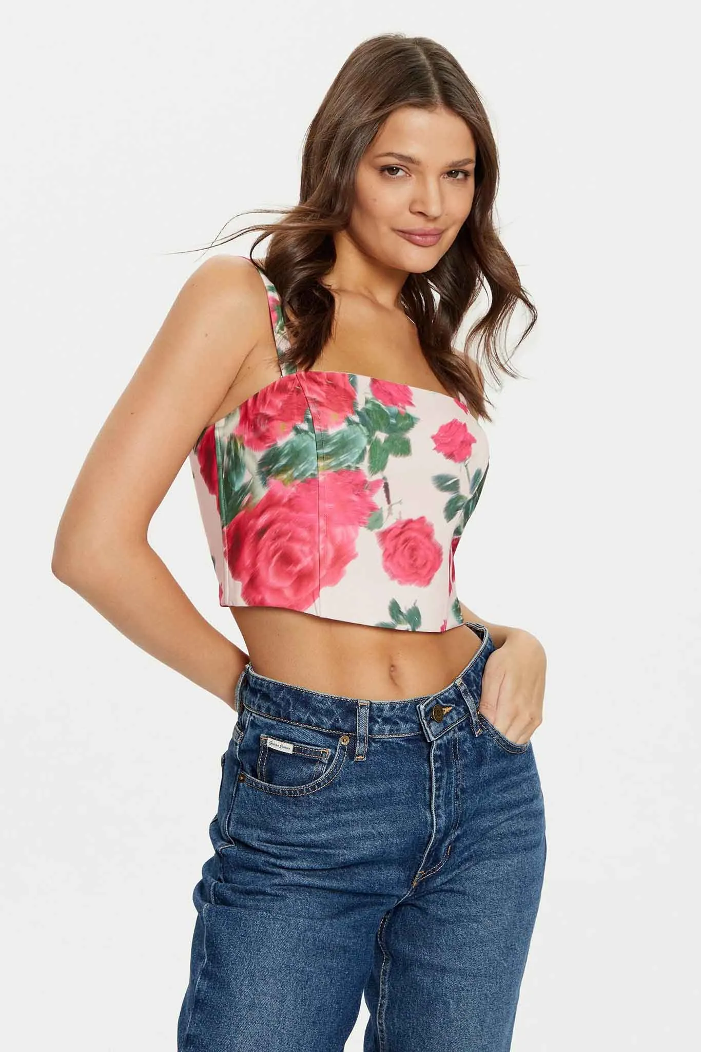 Top para mujer de Guess Jeans – W5RH26WGLO2 