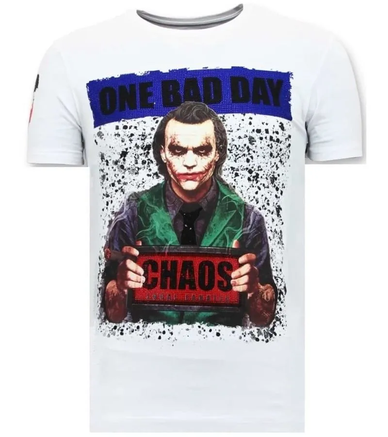 TOUGH HOMBRES CAMISETA  EL JOKER HOMBRE  BLANCO