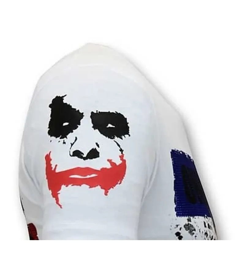 TOUGH HOMBRES CAMISETA  EL JOKER HOMBRE  BLANCO