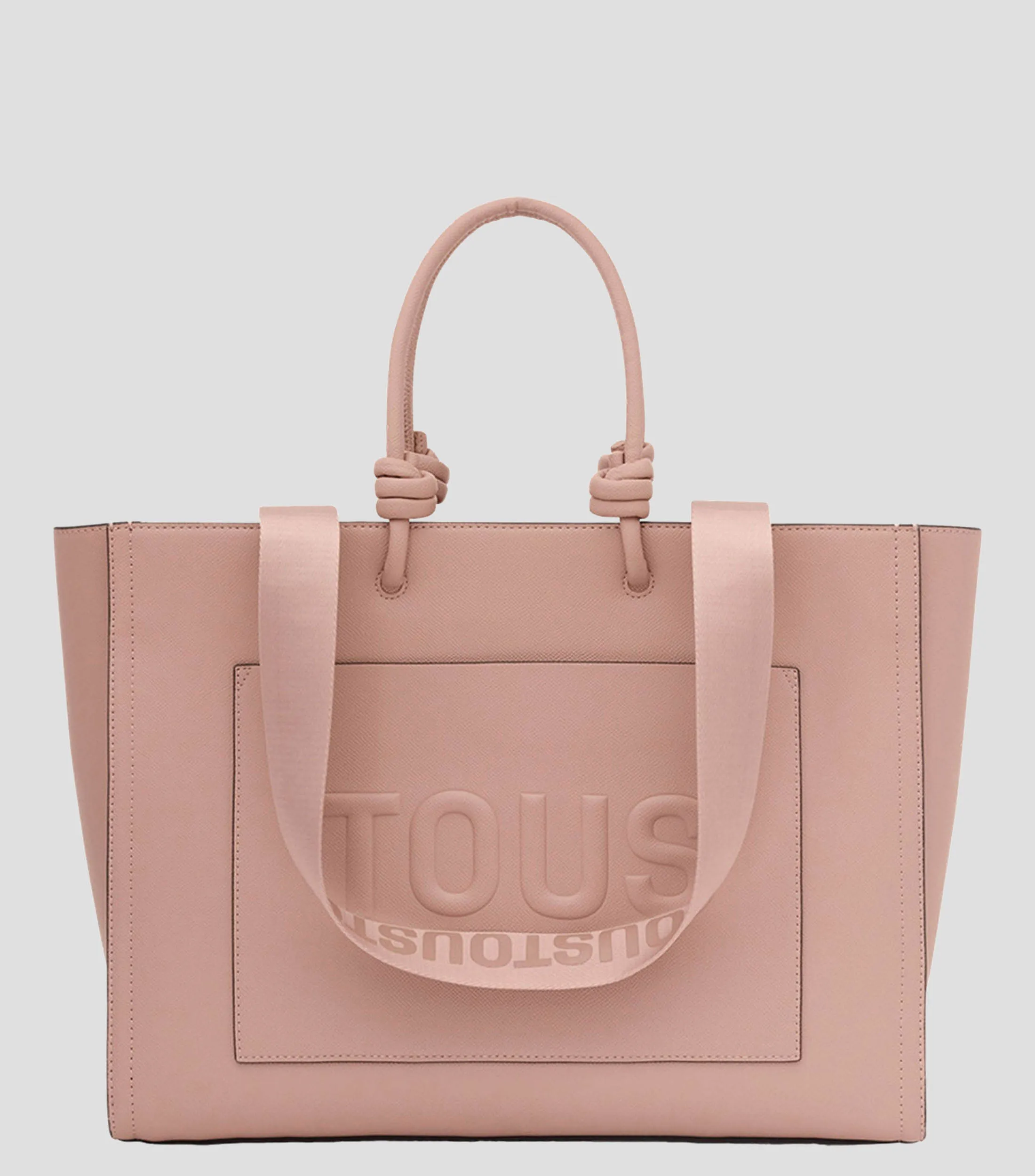 Tous Bolso tote grande Amaya rosa claro La Rue New con logo Mujer