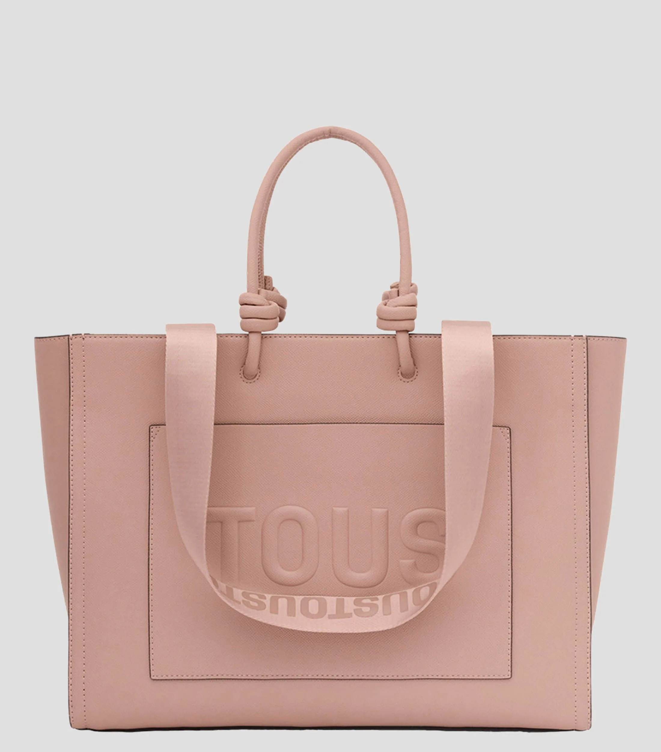 Tous Bolso tote grande Amaya rosa claro La Rue New con logo Mujer