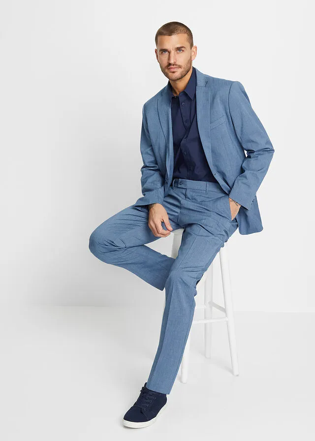 Traje (2 piezas) Americana y pantalón Azul marino jaspeado