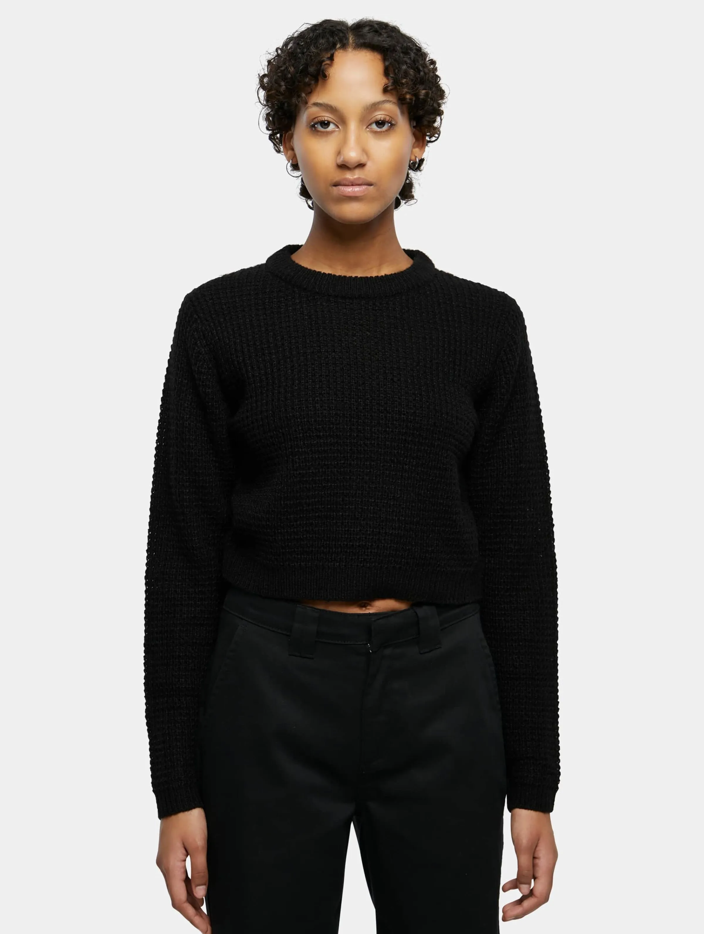 Urban Classics Ladies Short Waffle Sweater