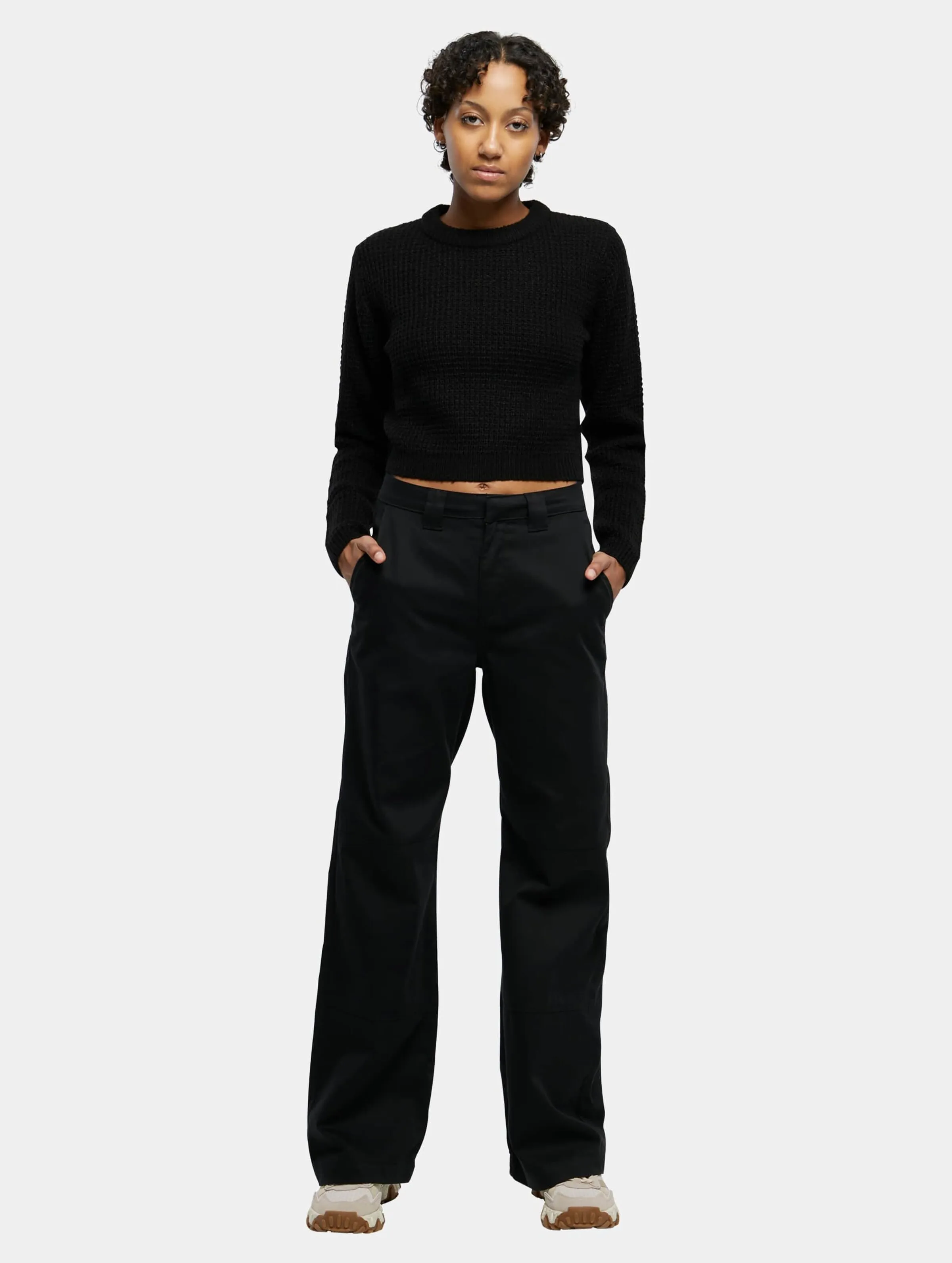 Urban Classics Ladies Short Waffle Sweater