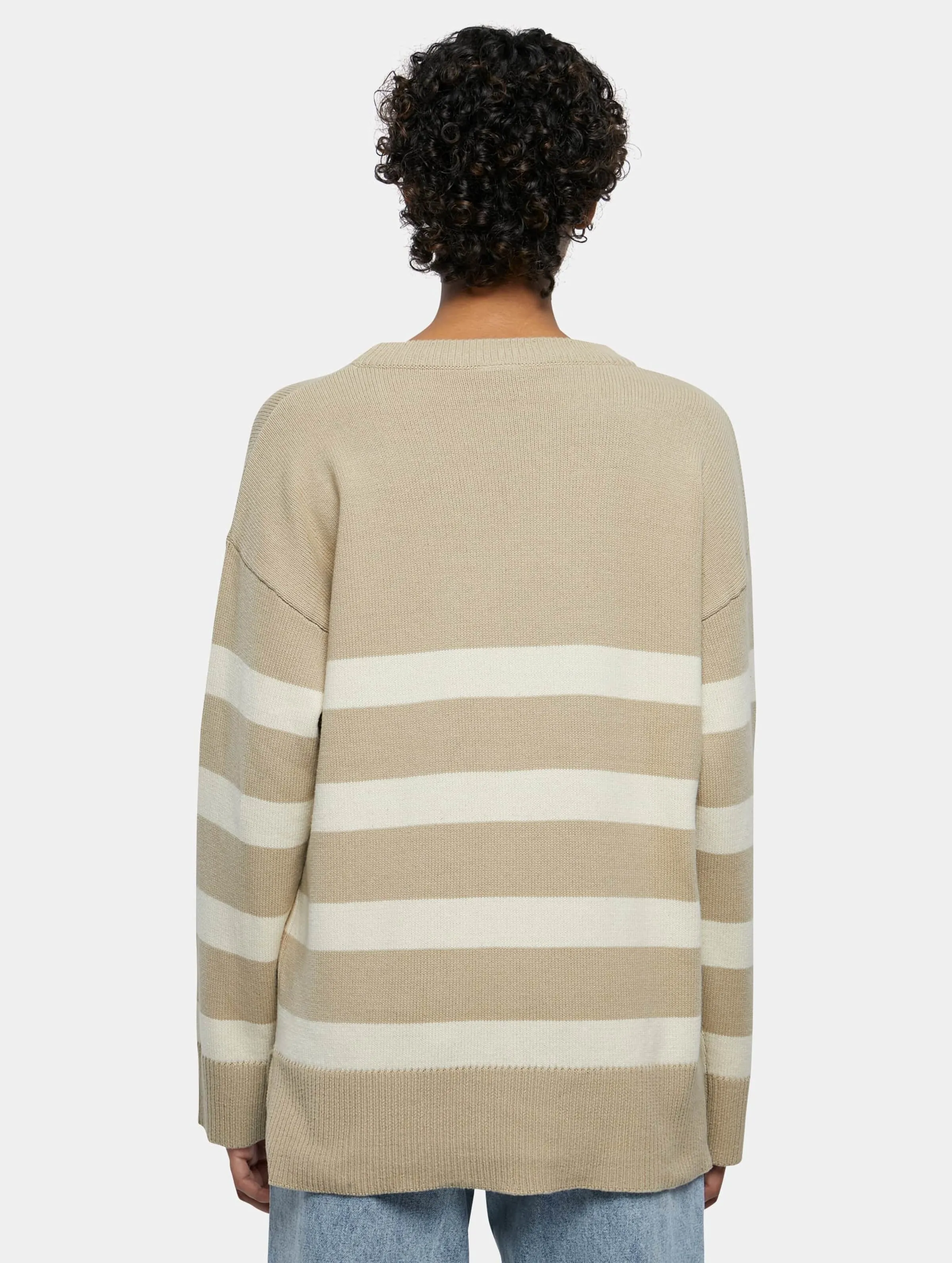 Urban Classics Ladies Striped Knit Crew Sweater