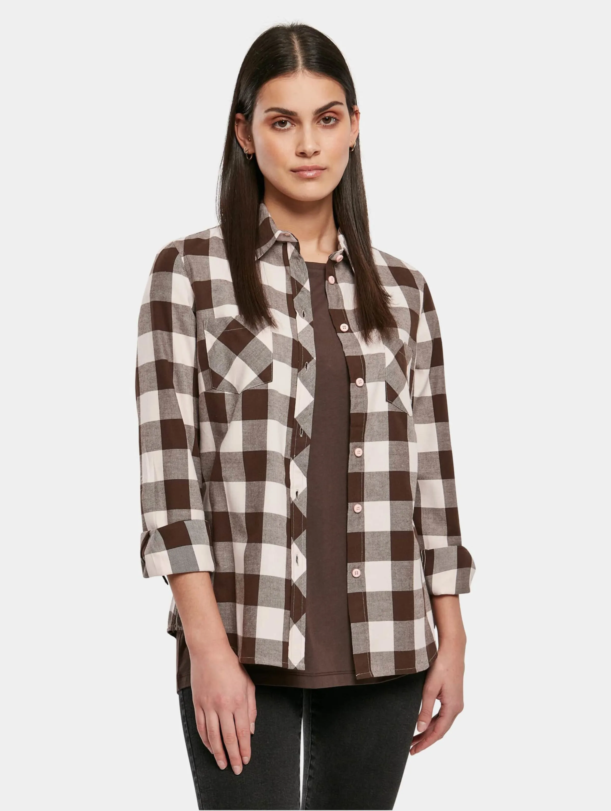 Urban Classics Ladies Turnup Checked Flanell