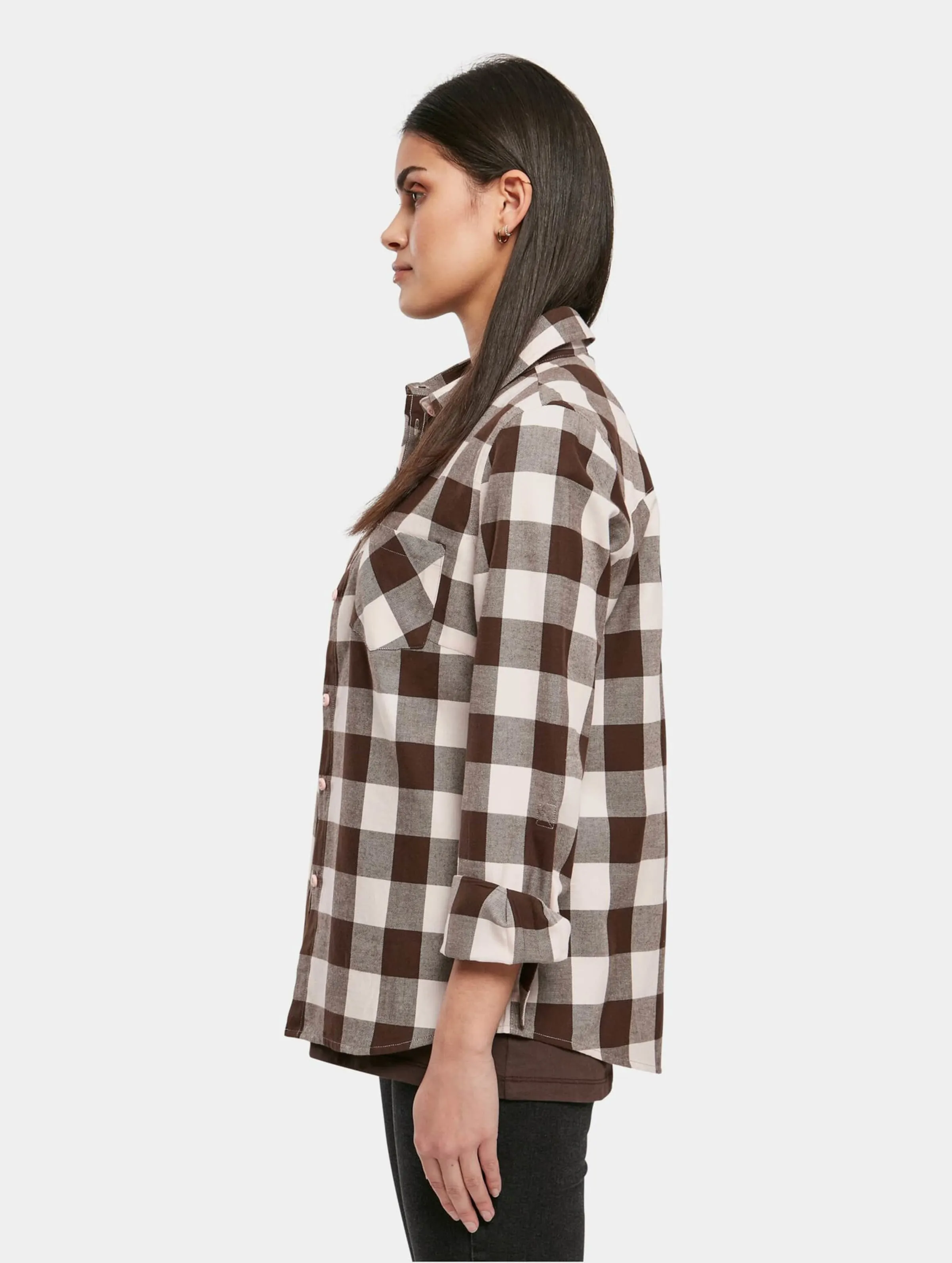 Urban Classics Ladies Turnup Checked Flanell