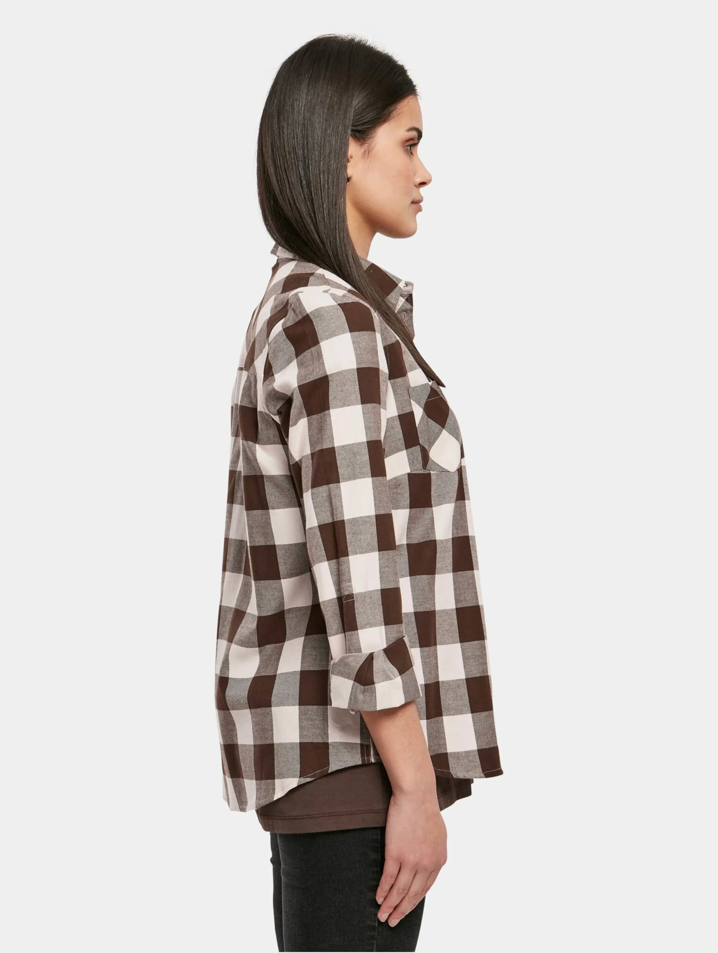Urban Classics Ladies Turnup Checked Flanell