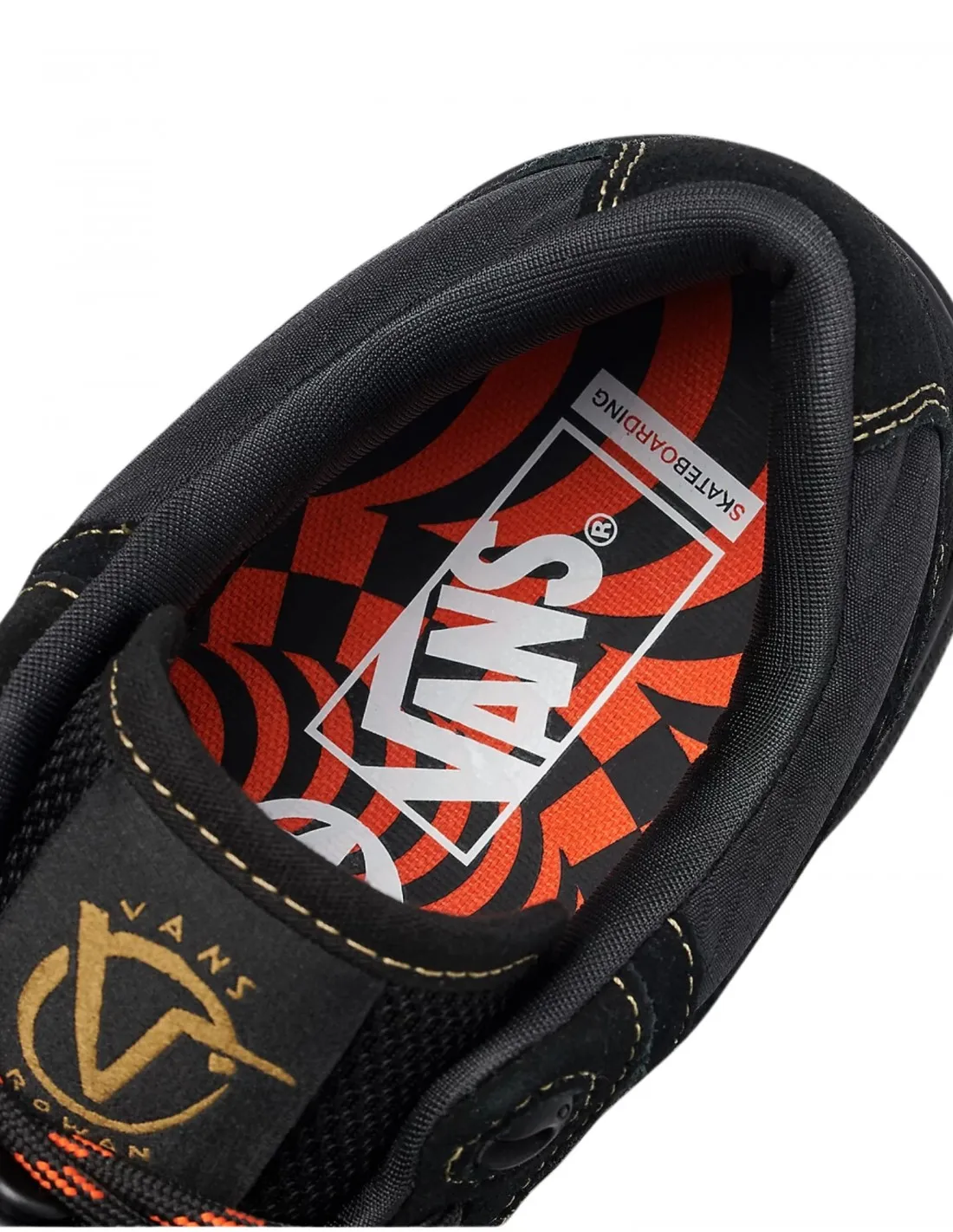 VANS X SPITFIRE WHEELS ROWAN 2  BLANCK/FLAME  ZAPATILLAS DE PIEL SKATEBOARD