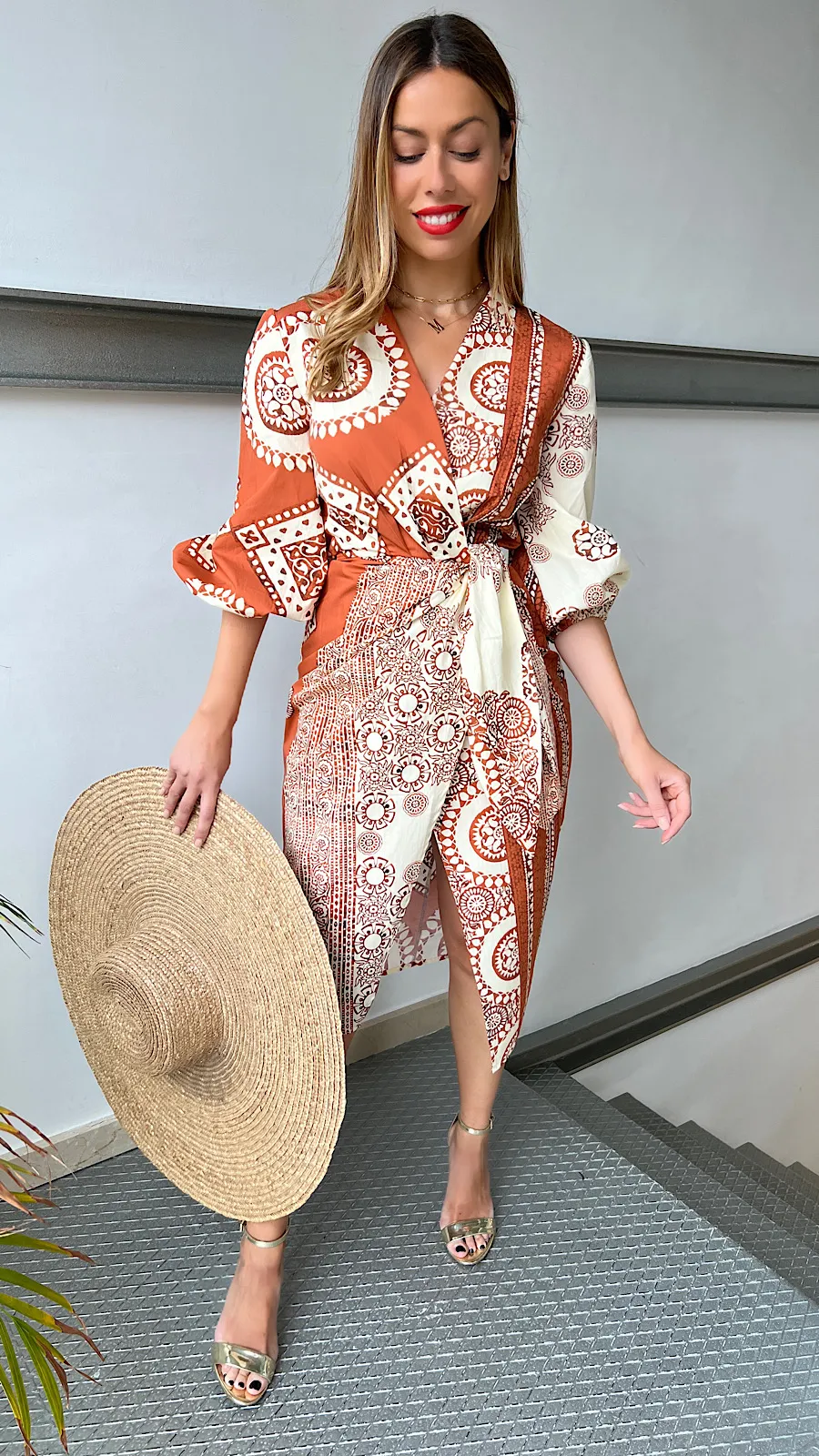 Vestido Cruzado Orange
