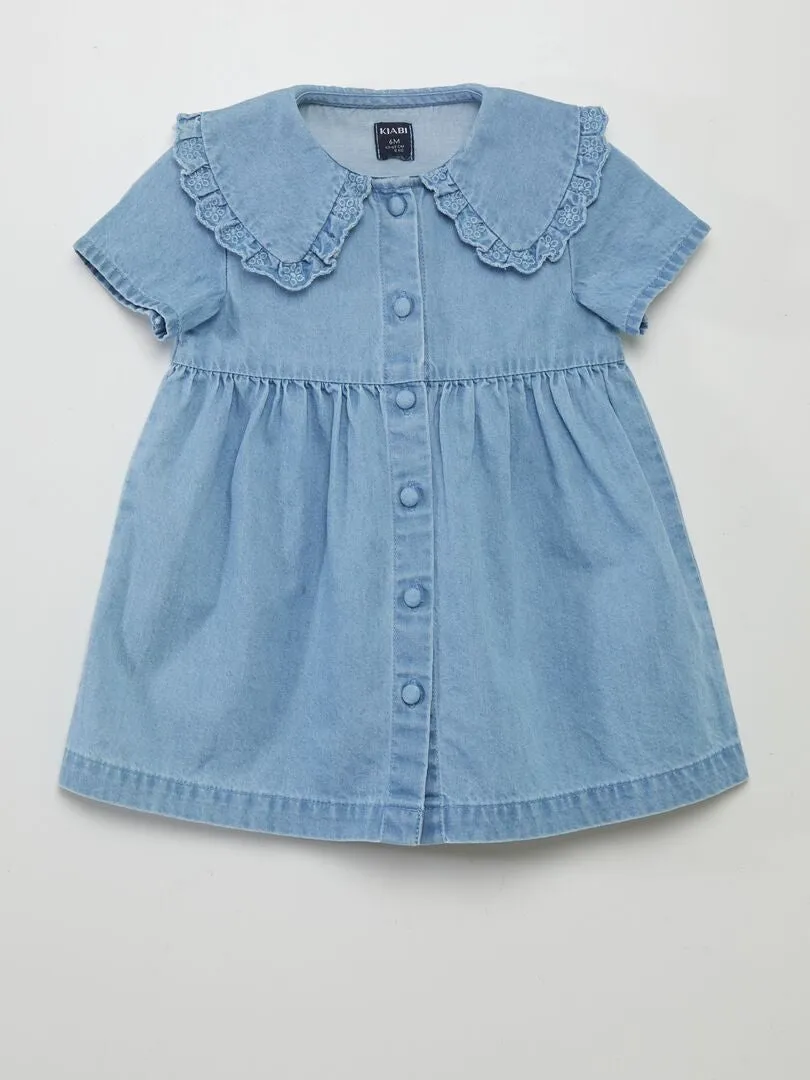 VESTIDO LIGERO EFECTO VAQUERO  AZUL
