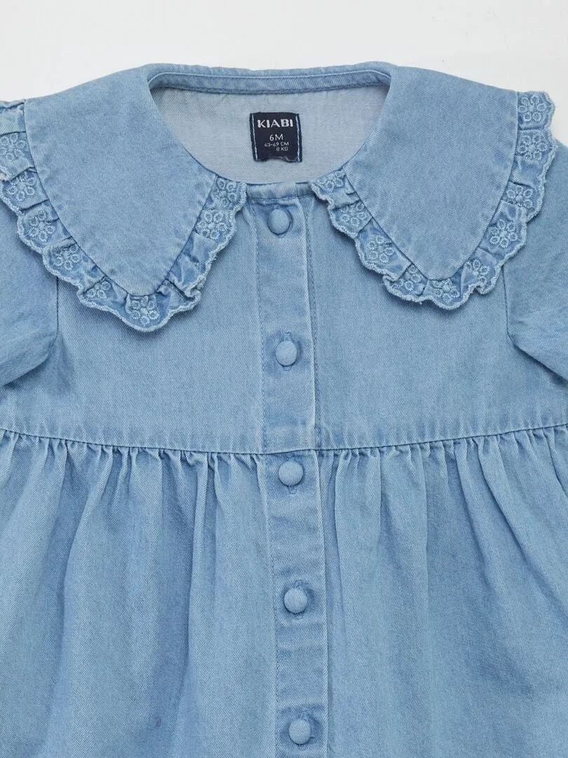 VESTIDO LIGERO EFECTO VAQUERO  AZUL