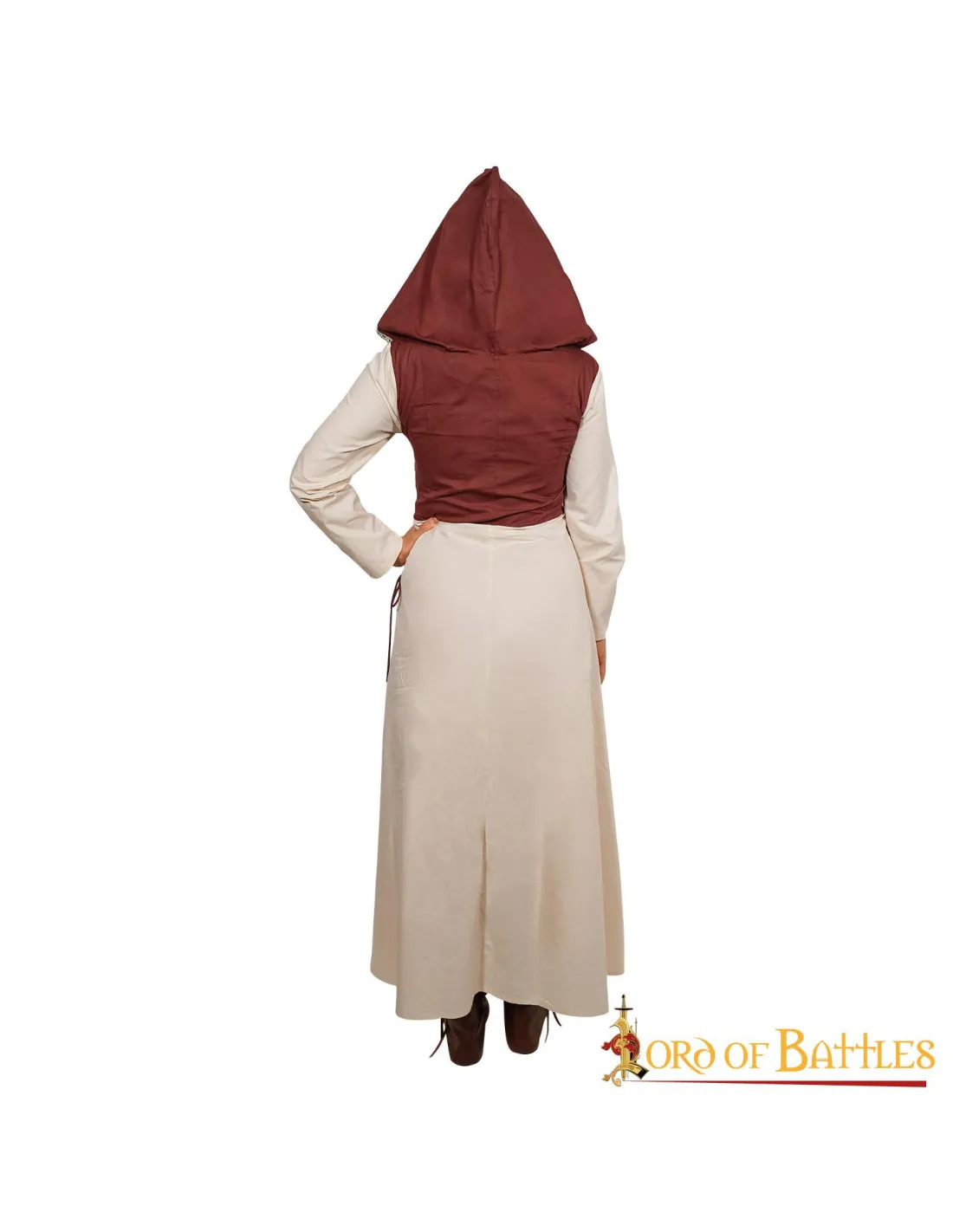 Vestido medieval algodón modelo doncella