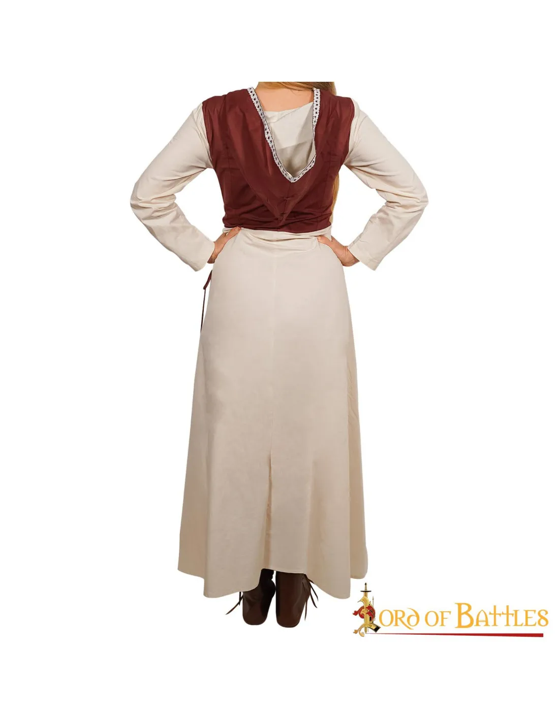 Vestido medieval algodón modelo doncella