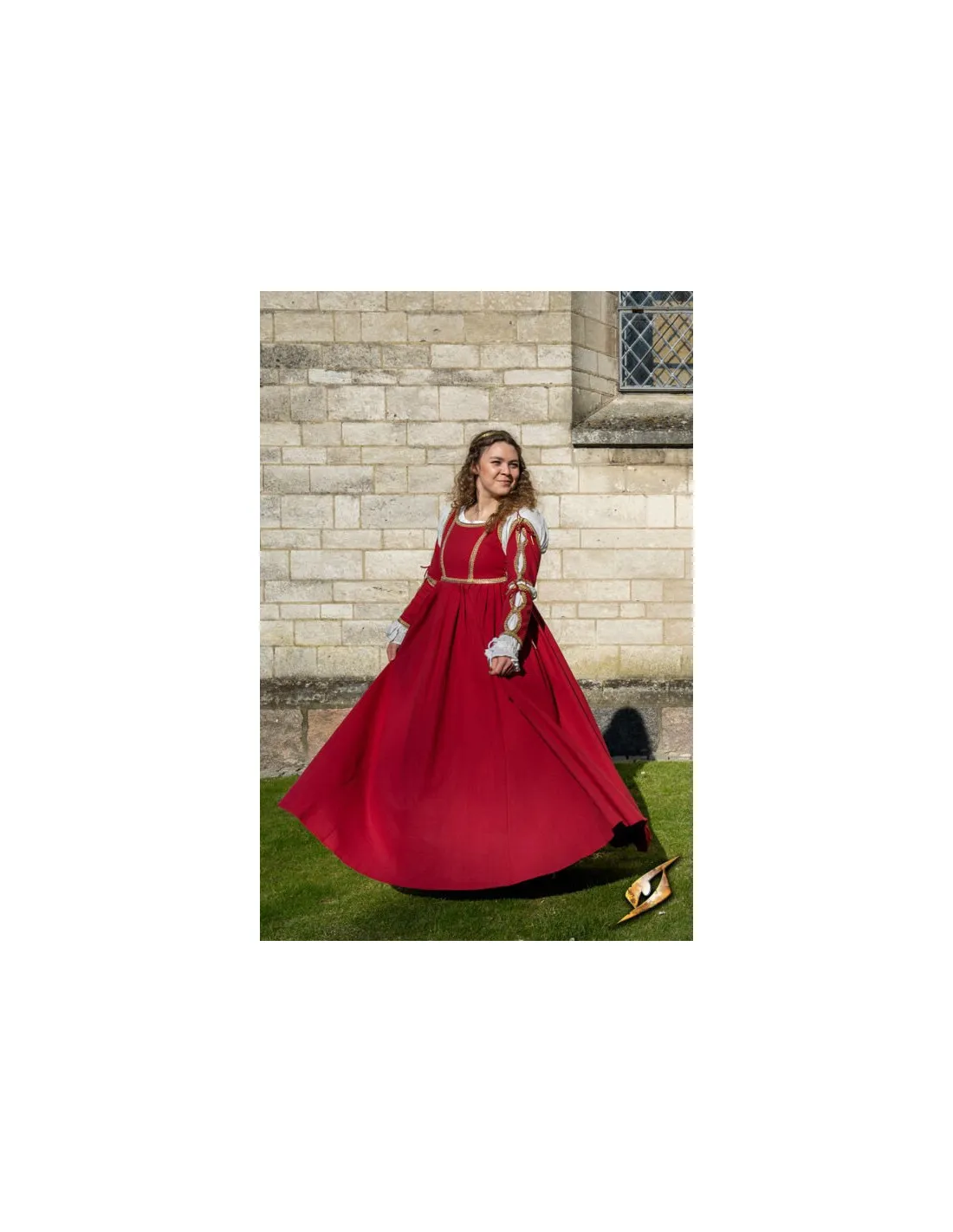 Vestido Medieval Lucrecia Rojo emperador