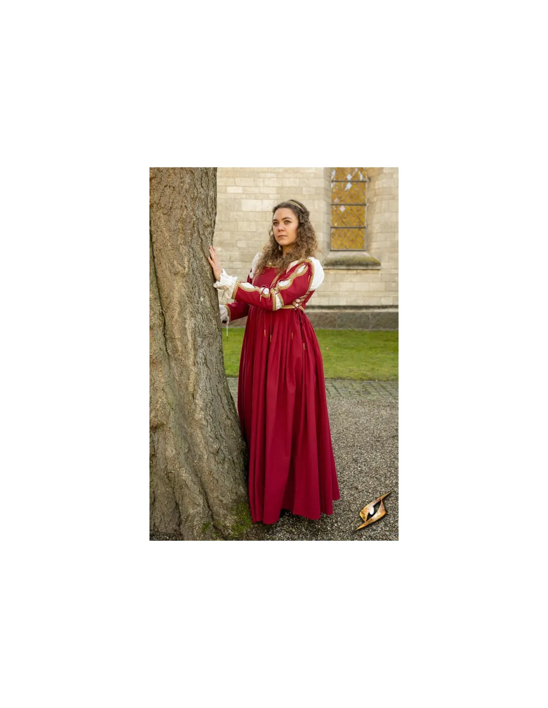 Vestido Medieval Lucrecia Rojo emperador