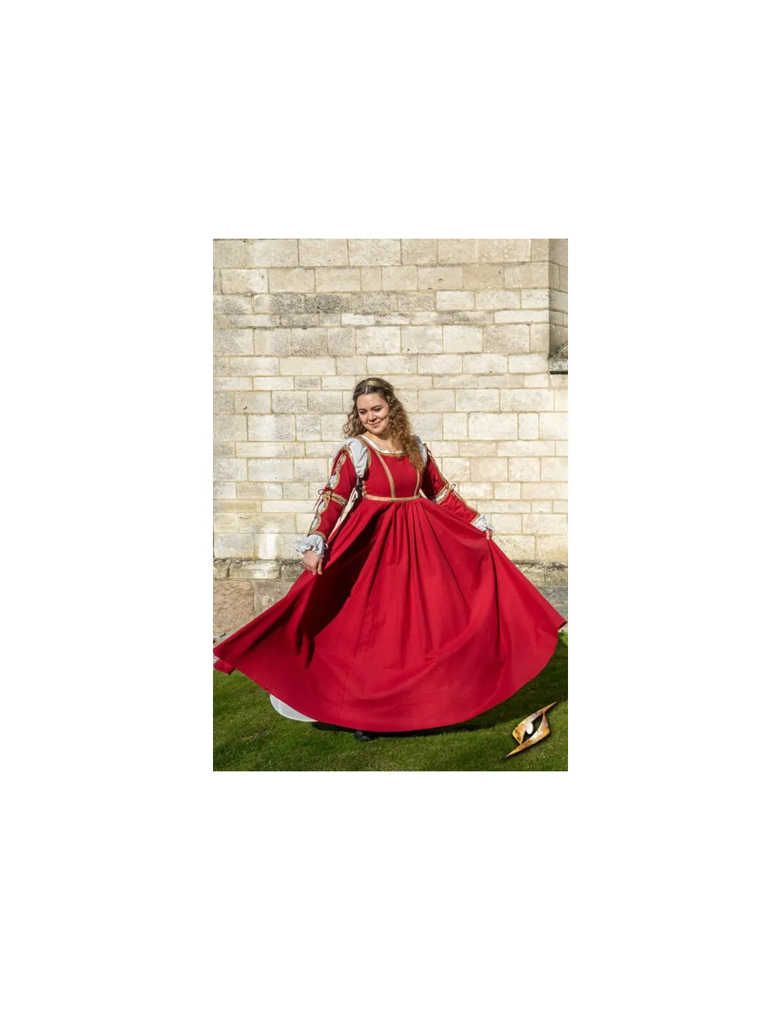 Vestido Medieval Lucrecia Rojo emperador