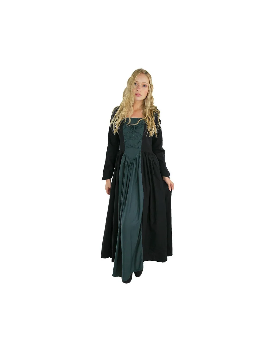 VESTIDO MEDIEVAL MEDUSA, NEGROAZUL