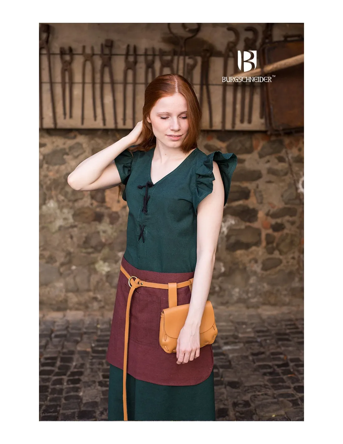 Vestido Medieval Mujer Agga Verde