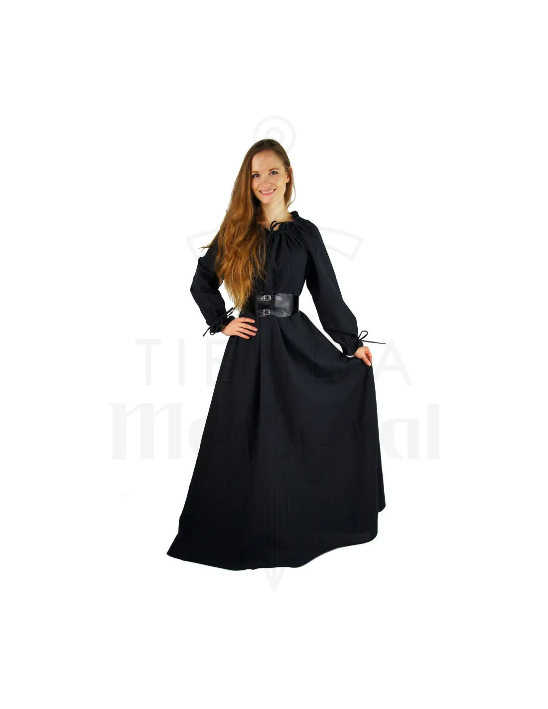 Vestido medieval mujer largo negro