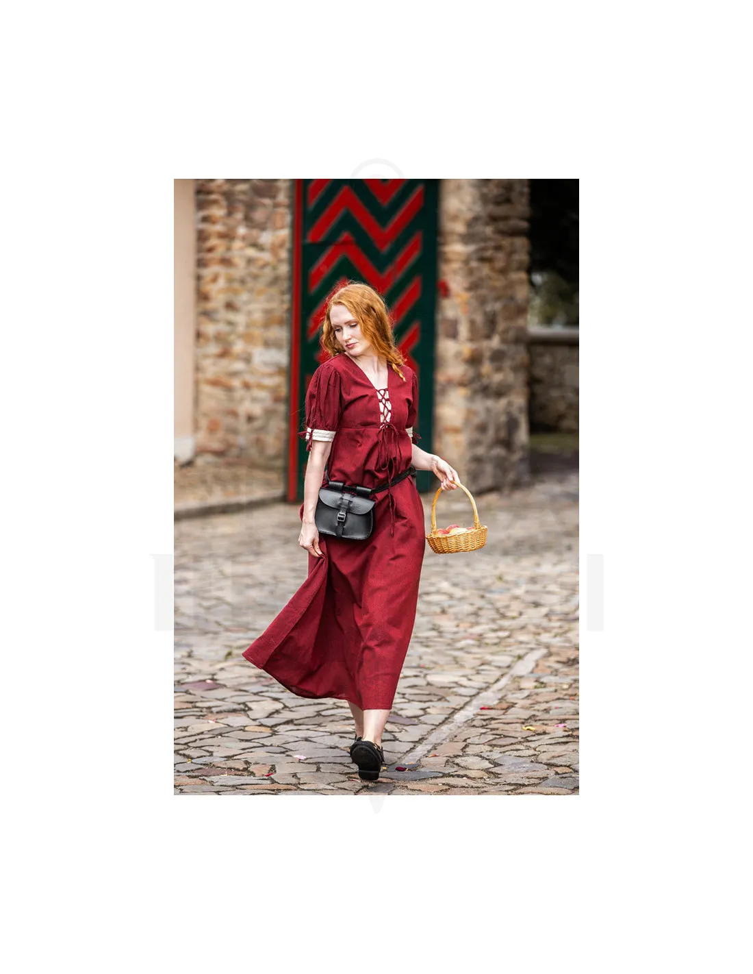 Vestido medieval verano con cordones