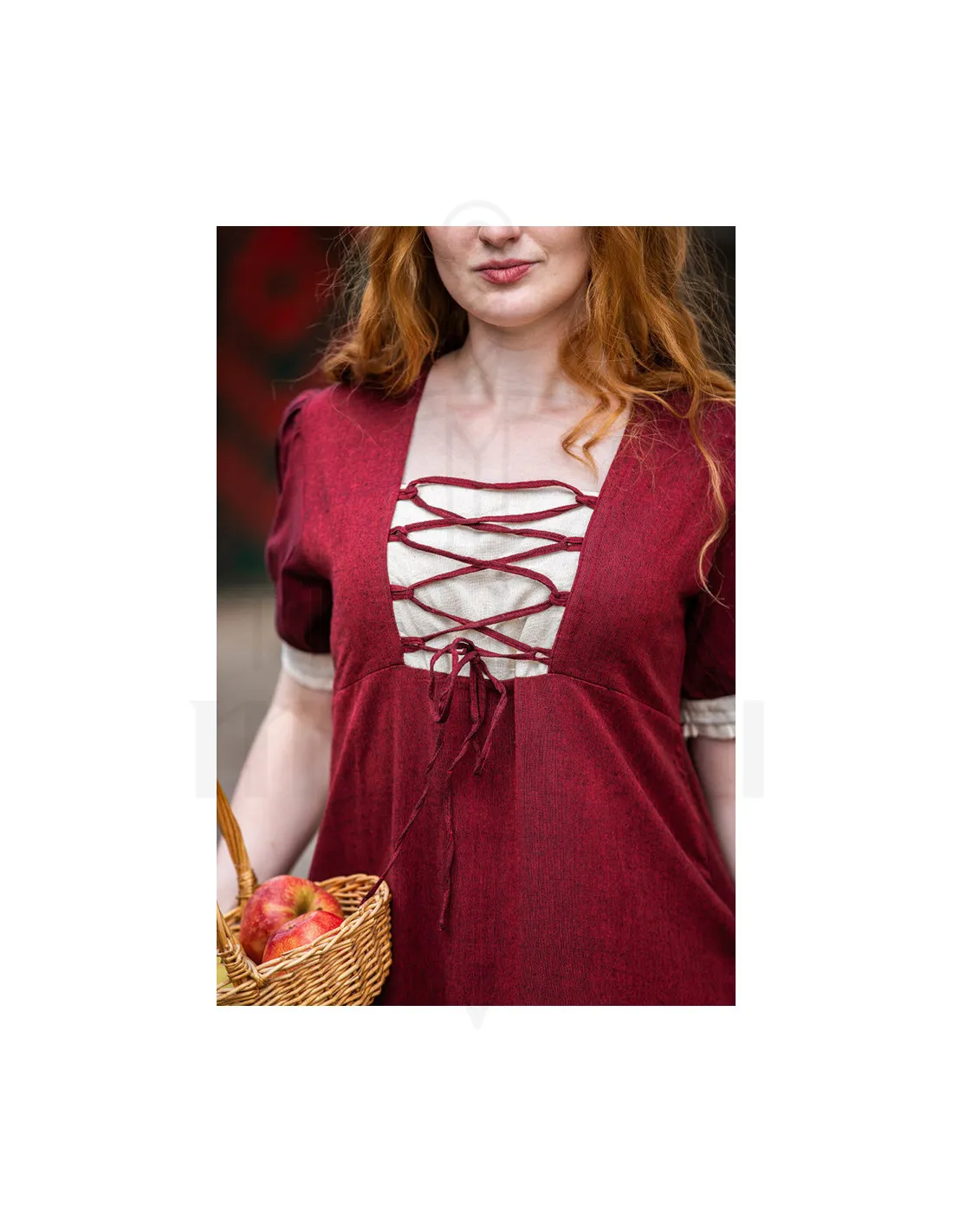 Vestido medieval verano con cordones