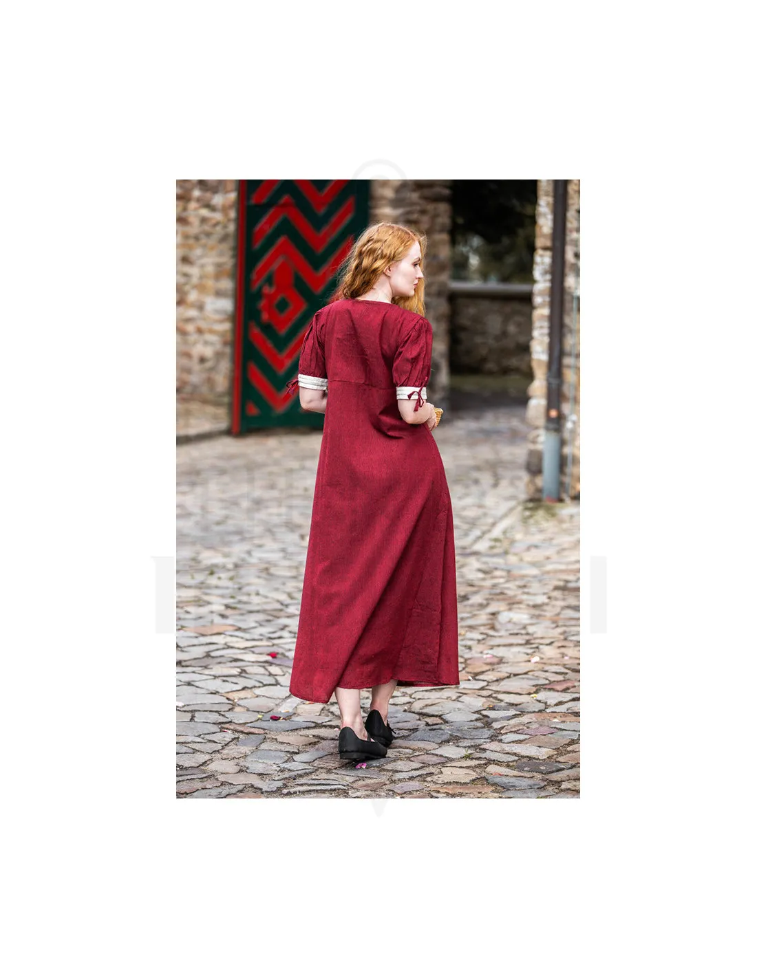 Vestido medieval verano con cordones