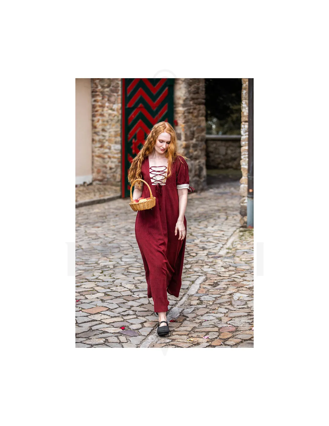 Vestido medieval verano con cordones