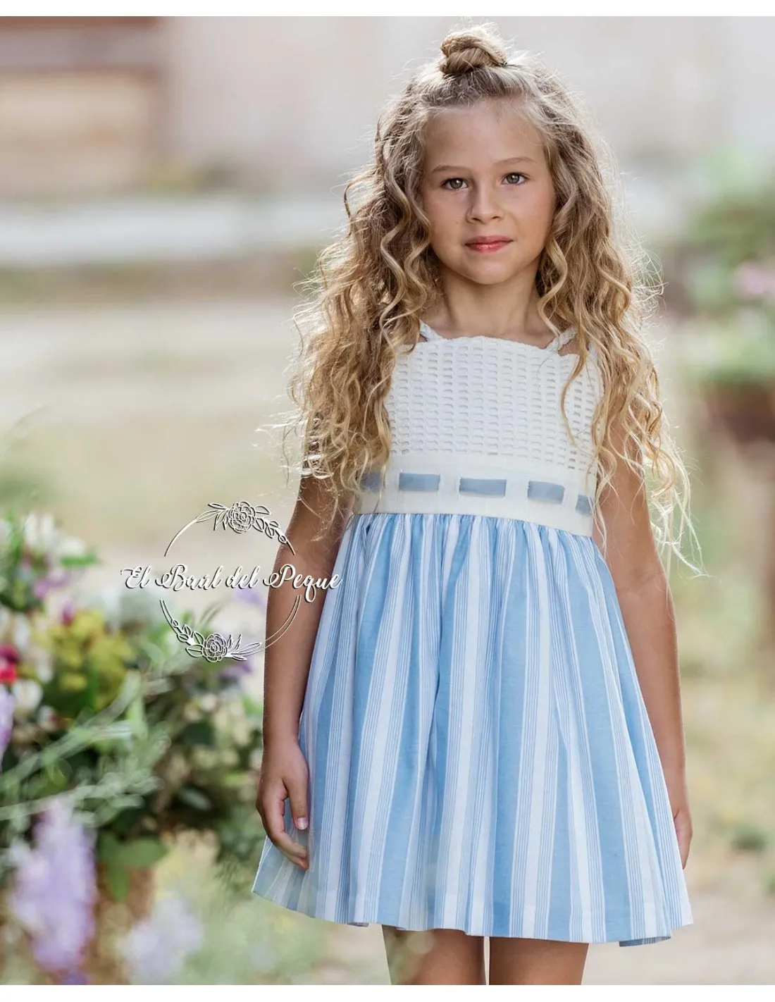 Vestido Niña Marta y Paula Familia Doris Rayas Turquesa