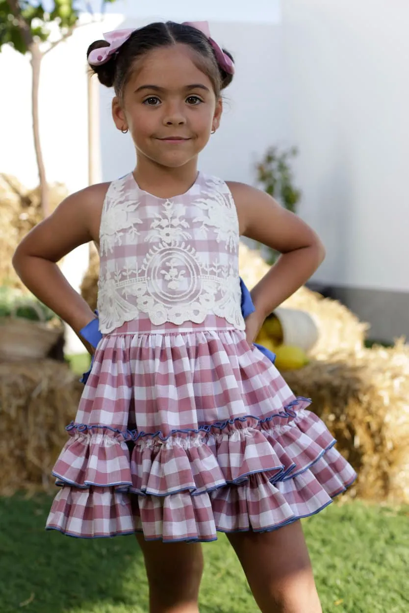 Vestido niña Nini Moda Infantil R180852 VICHY