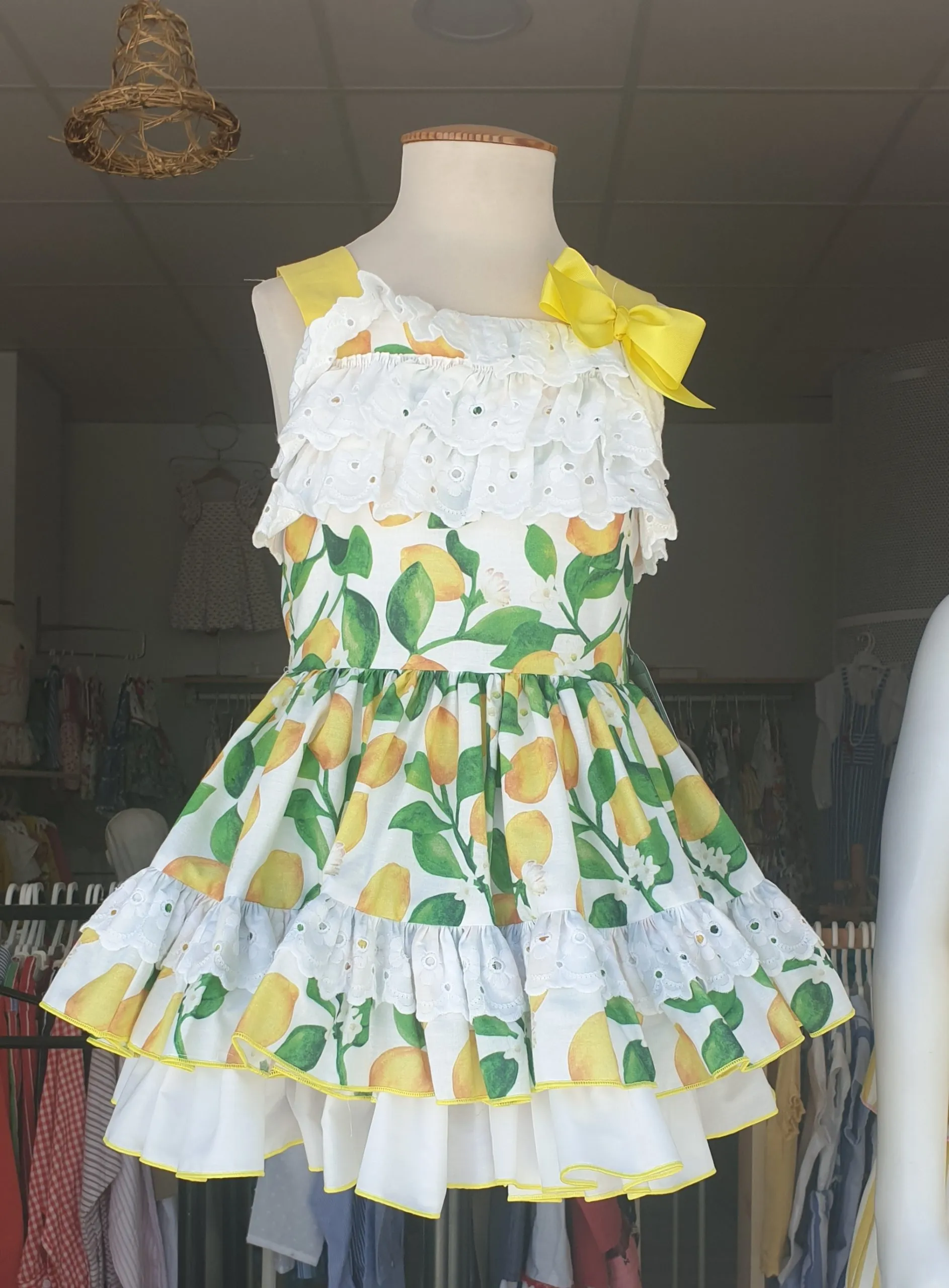 Vestido niña Nini Moda Infantil R180877 Limones