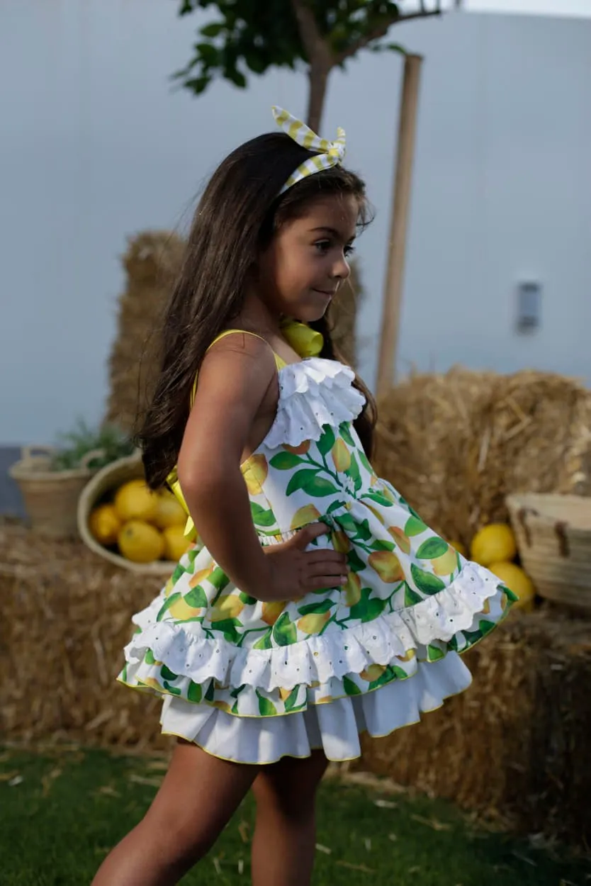 Vestido niña Nini Moda Infantil R180877 Limones