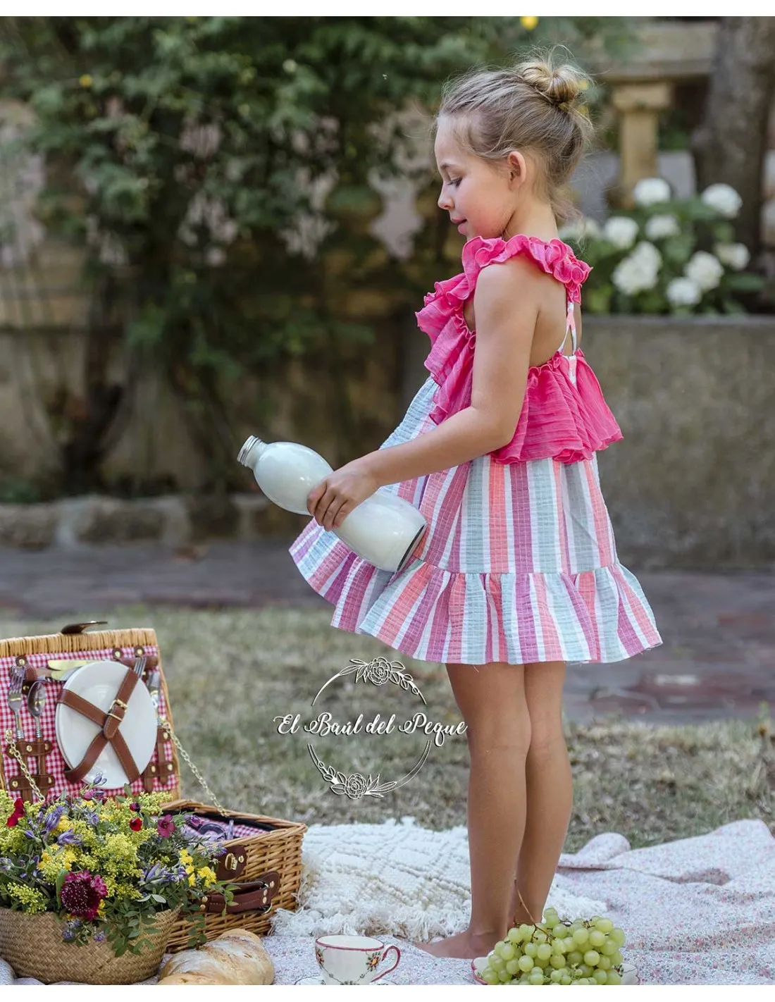 Vestido Niña Rayas Yoedu Moda Infantil Familia Caracola