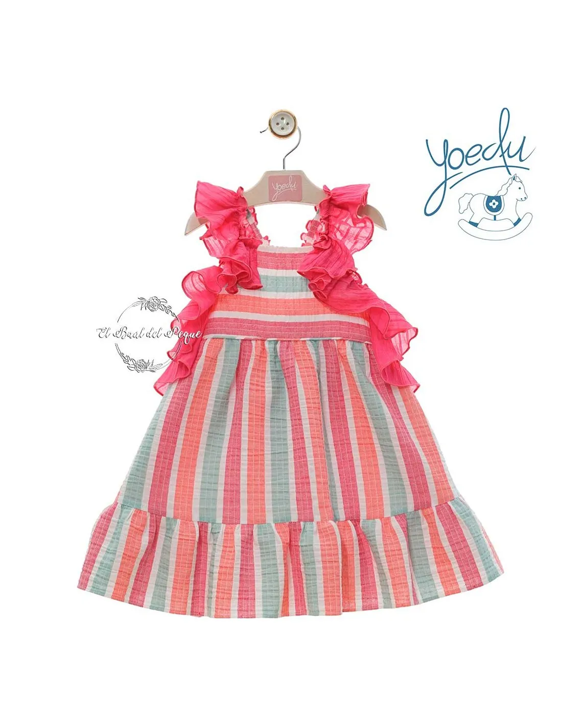 Vestido Niña Rayas Yoedu Moda Infantil Familia Caracola