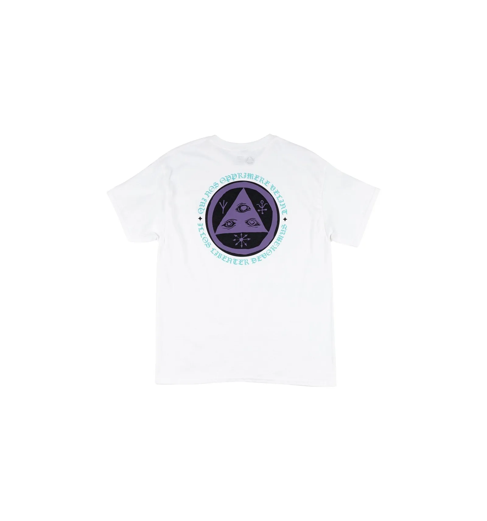 WELCOME LATIN TALISMAN TEE WHITE/PURPLE/TEAL