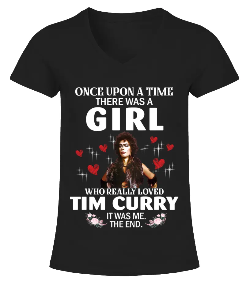 WHO REALLY LOVED TIM CURRY Camiseta cuello pico Mujer