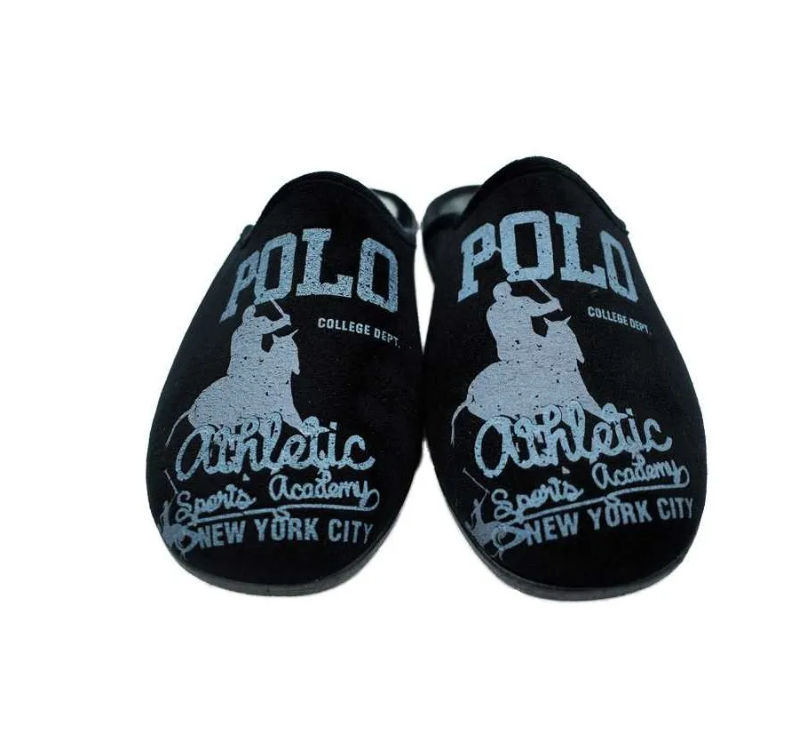 ZAPATILLA DE CASA PARA HOMBRE MUY CÓMODA CHINELA ECONÓMICA CANADÁ NEGRO
