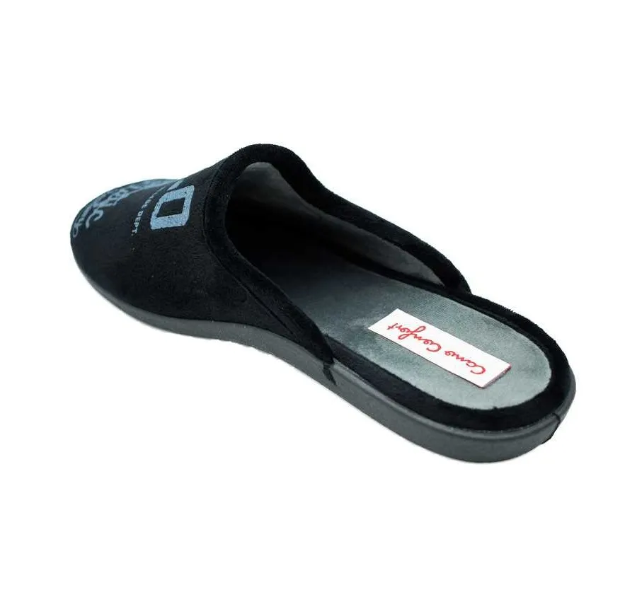 ZAPATILLA DE CASA PARA HOMBRE MUY CÓMODA CHINELA ECONÓMICA CANADÁ NEGRO