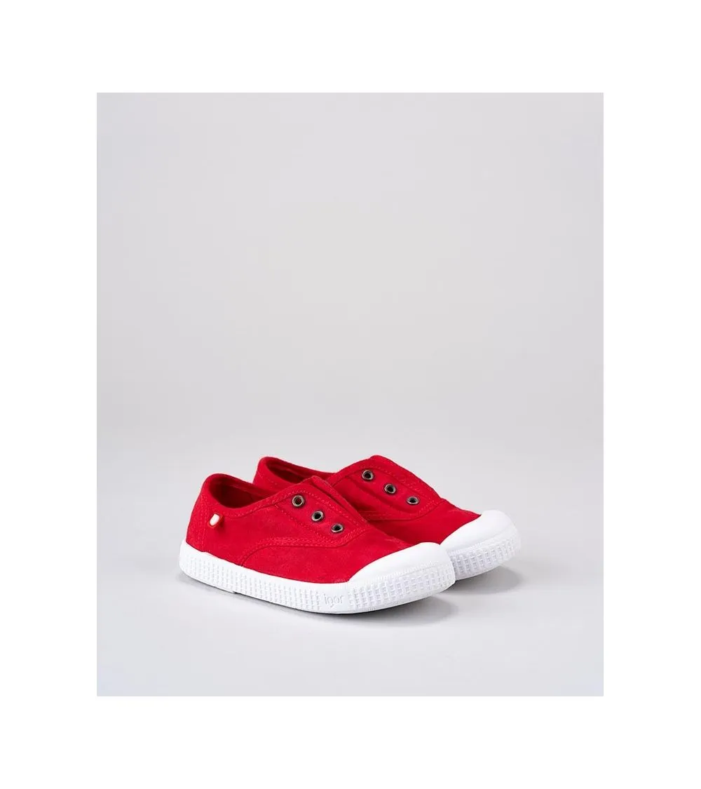 ZAPATILLA LONA IGOR BERRI ELÁSTICO ROJO