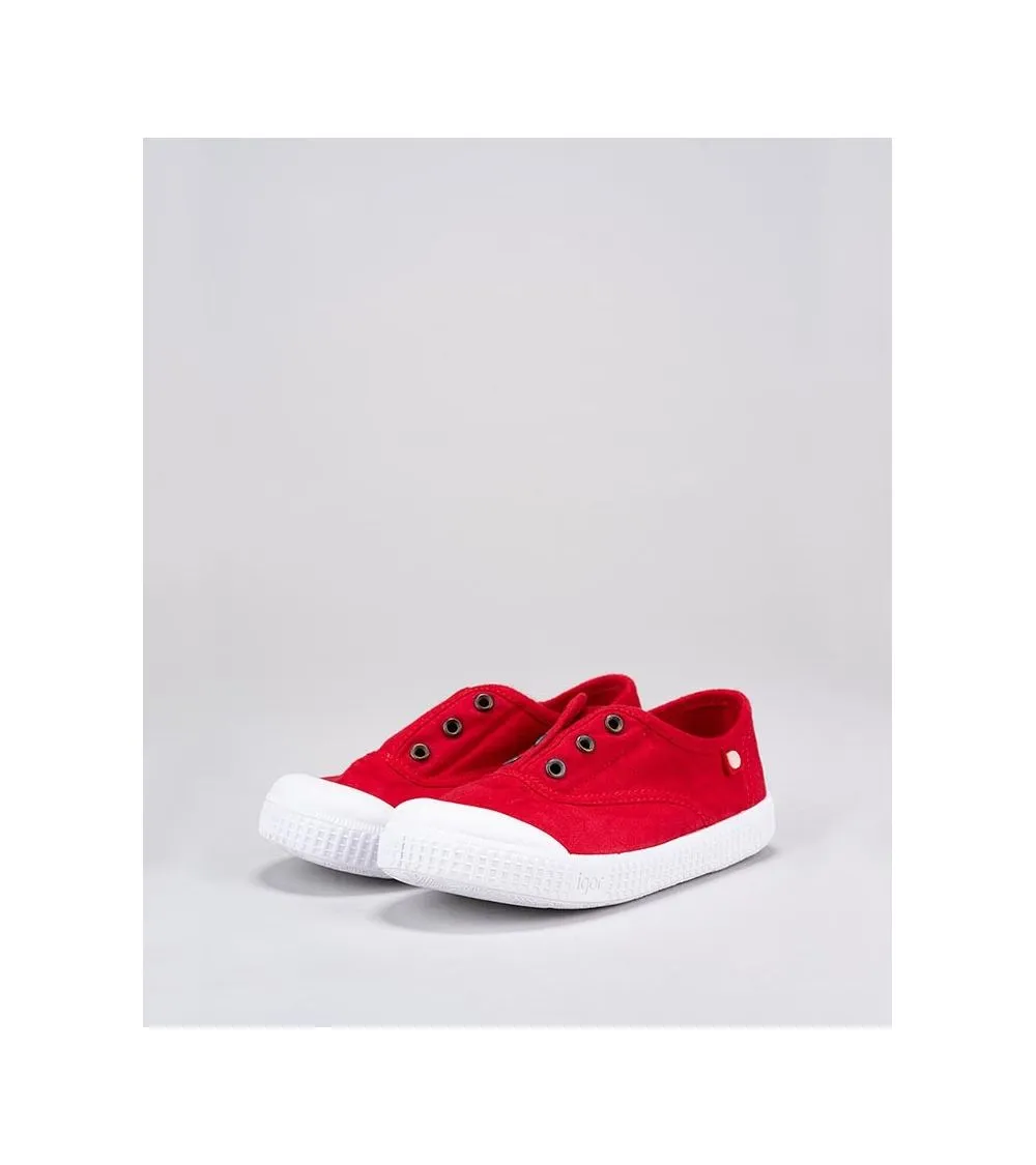 ZAPATILLA LONA IGOR BERRI ELÁSTICO ROJO