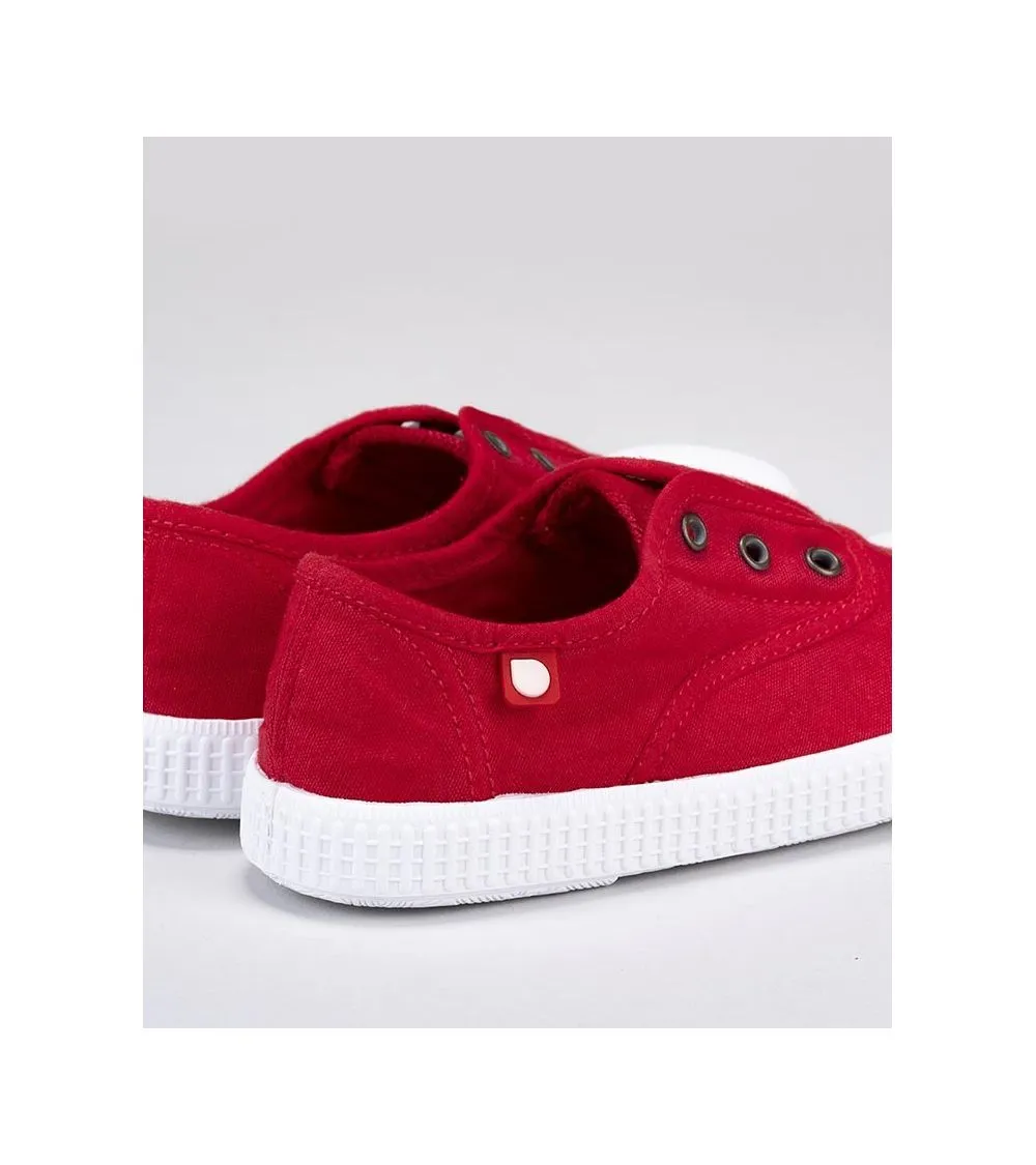 ZAPATILLA LONA IGOR BERRI ELÁSTICO ROJO