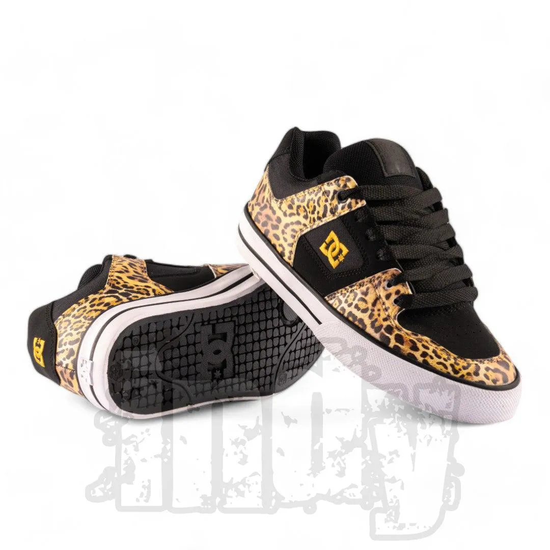 Zapatillas Dc Pure Negro Mujer Animal Print