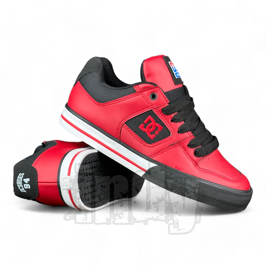Zapatillas Dc Pure Rojo Negro Blanco