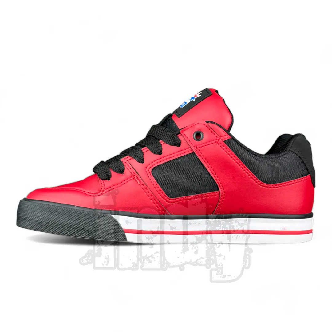 Zapatillas Dc Pure Rojo Negro Blanco