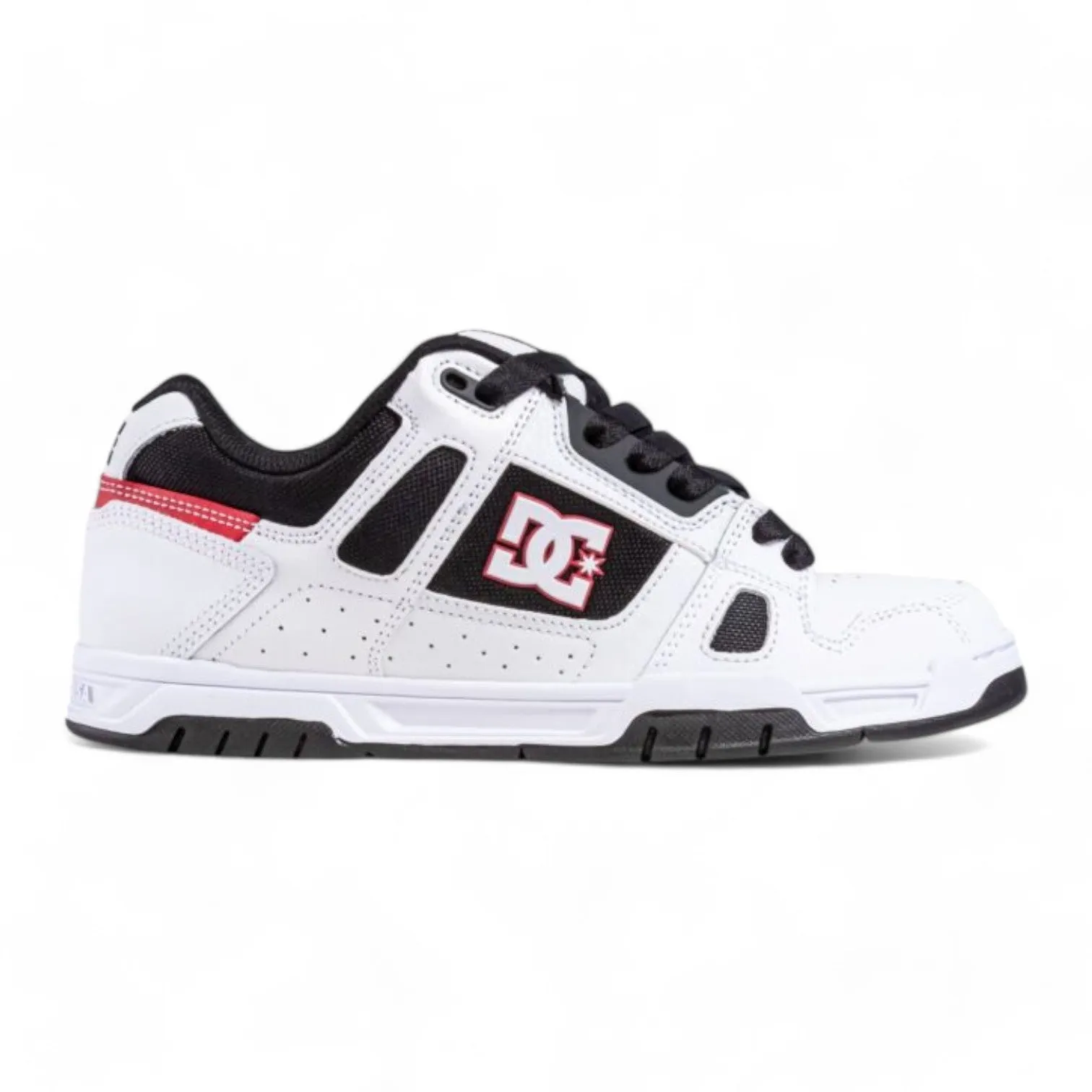 Zapatillas Dc Stag Blanco Negro Rojo