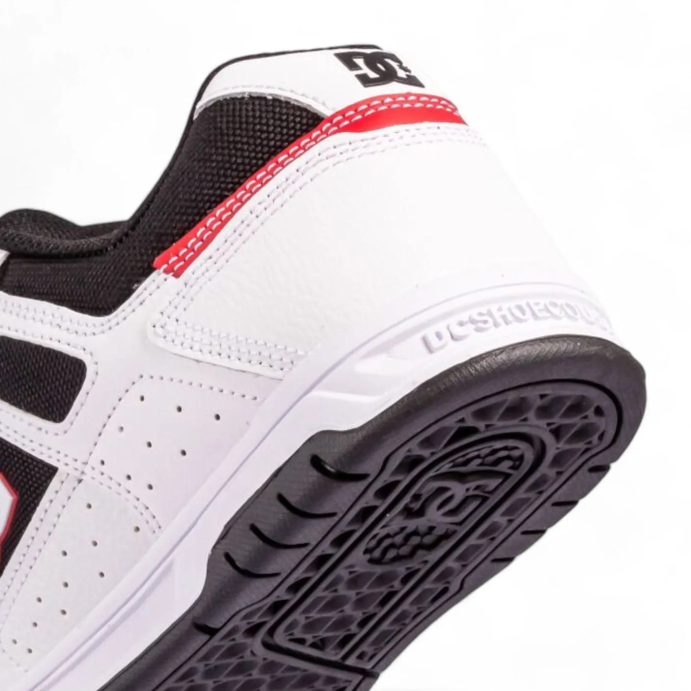 Zapatillas Dc Stag Blanco Negro Rojo