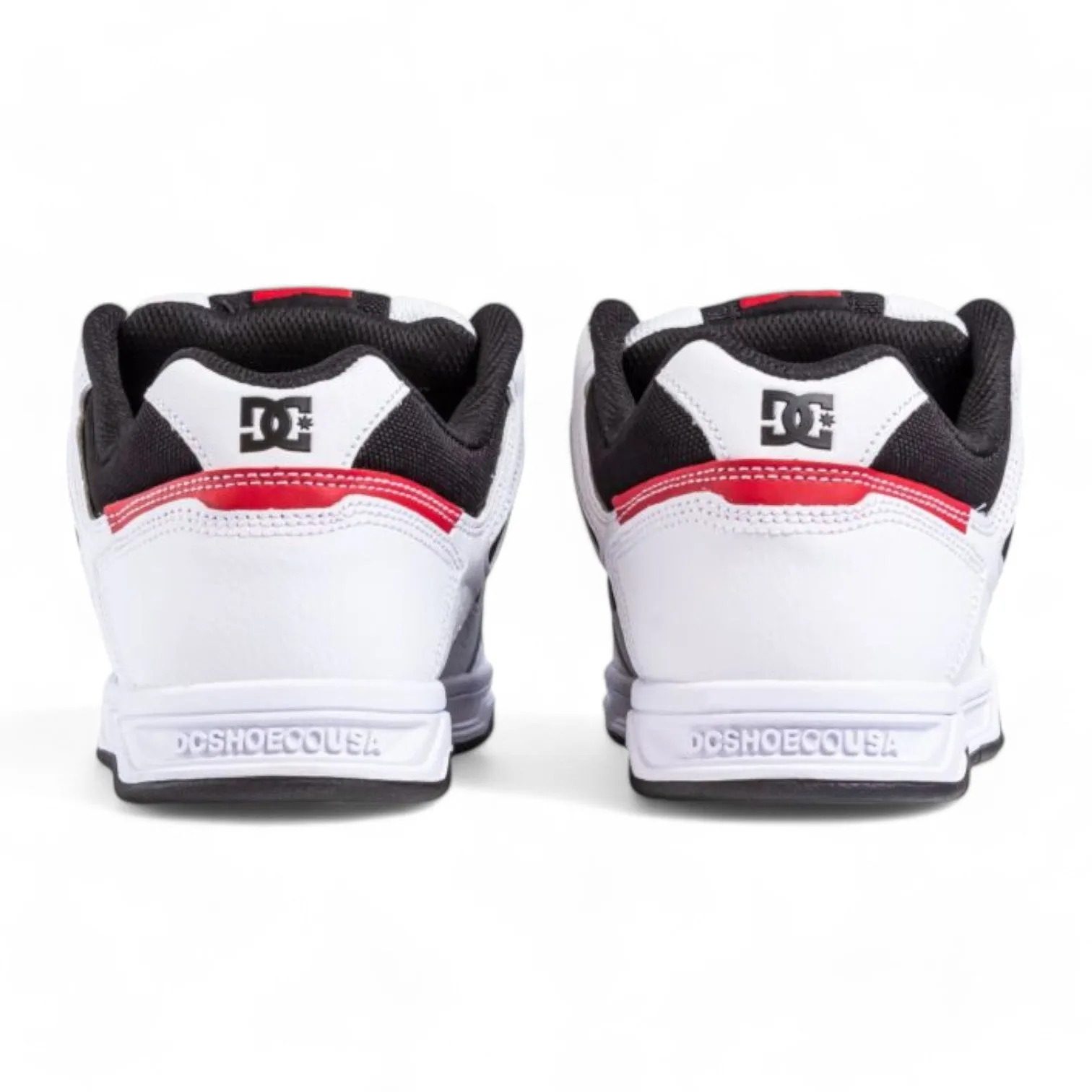 Zapatillas Dc Stag Blanco Negro Rojo