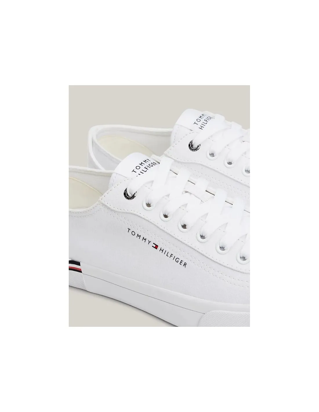Zapatillas de lona con cinta distintiva de Tommy Hilfiger