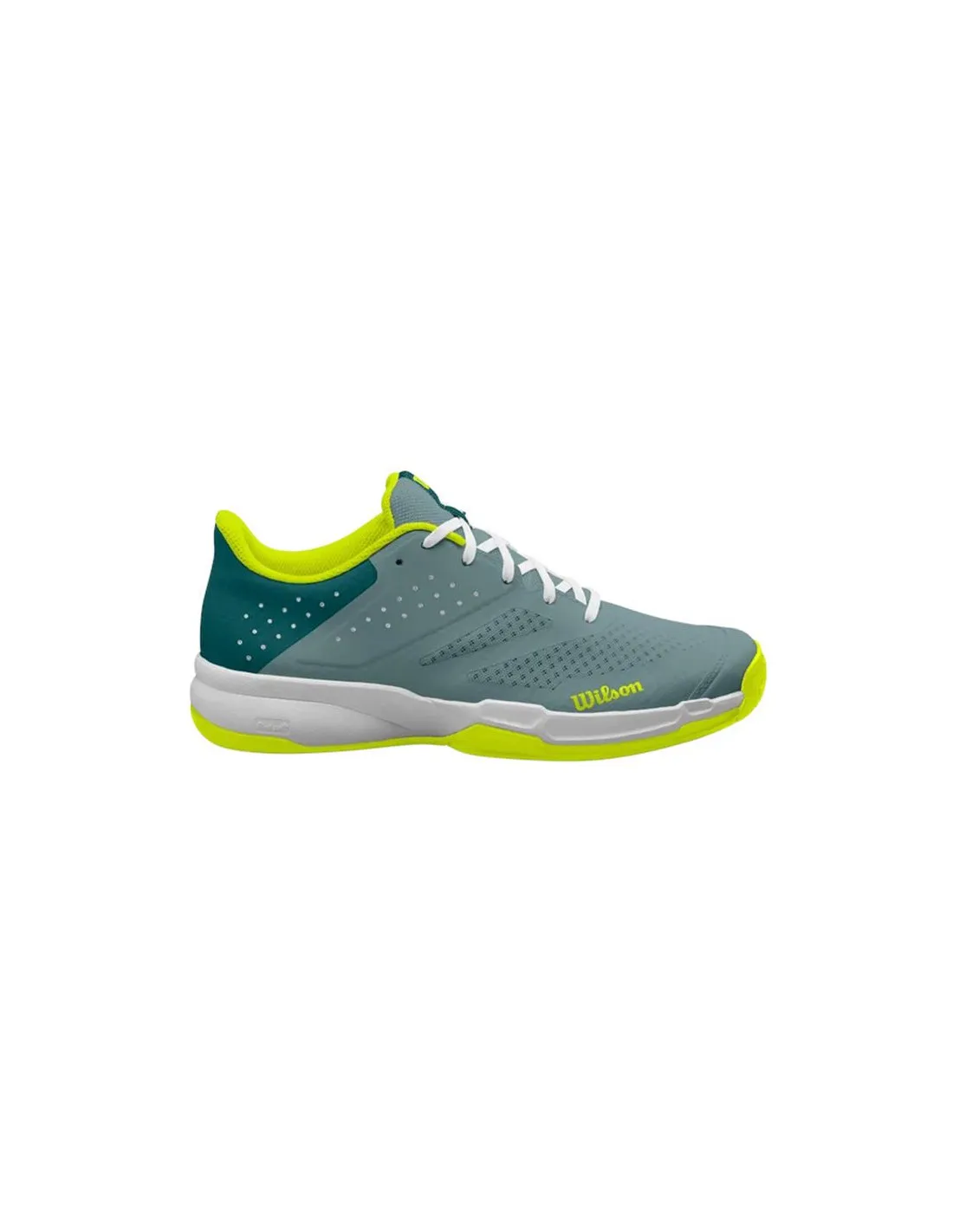 Zapatillas de Tenis Wilson Kaos Stroke 2.0 Hombre Stormy Gris Amarillo